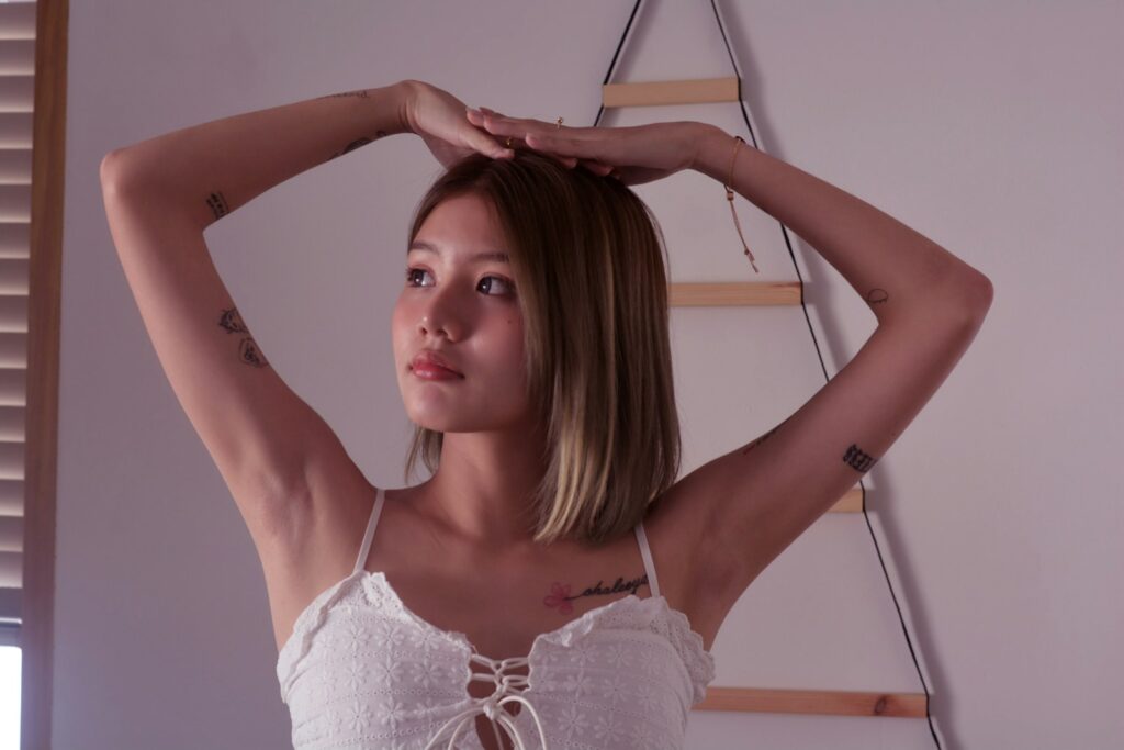 woman in white